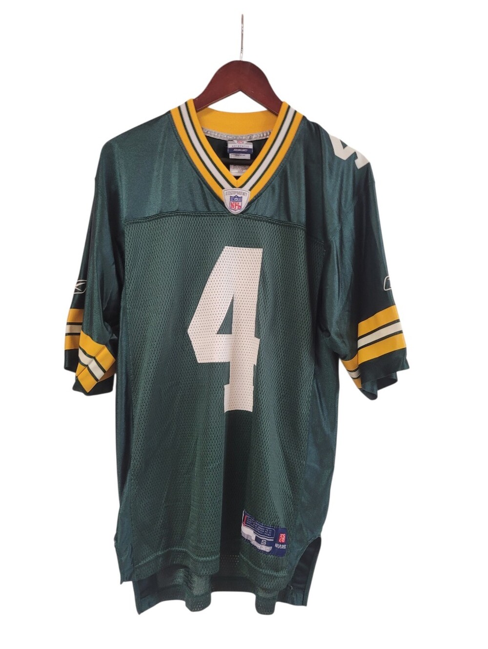 Vintage Reebok NFL Green Bay Packers Brett Favre #4 Jersey Men's Small Green